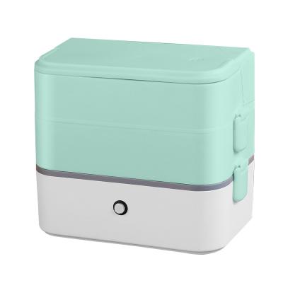 China Sustainable High Quality Electric Keep Food Warmer Heated Food Container Stainless Steel Dual Use Lunch Box for sale