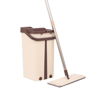 China High Quality Sustainable Cheap Microfiber Handheld Lazy Floor Magic 360 Rotation Flat Mop And Bucket Set for sale