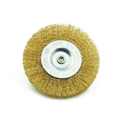 China Durable Brass Rotary Wear Resistant Rust Wear Resistant Wire Polishing Brushes Industrial Polishing Brushes With Shank for sale