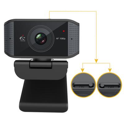 China Hot Selling Dual Microphones Live Stream Camera USB Built Stereo Noise-Cancellation Webcam With Microphone Computers Webcam Full HD 1080p Webcam PC for sale