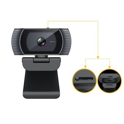 China Max 2MP Privacy Webcam for Webinar Conference with Microphone Home Office Live Streaming USB Auto Focus 1080 Camera for sale