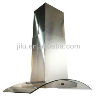 China 18 Gauge SS Heavy Duty & Hot tempered glass! 304 steel island cooker hood /ceiling hoods / copper hood for sale