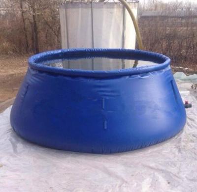 China Tejido industrial Tanque de agua de lonas PVC suave Contenedor de agua de lluvia plegable Tanque de retención de agua en venta