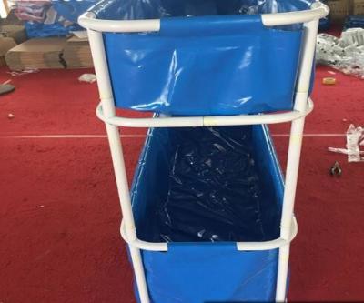 China Portable PVC Collapsible Fish Pond Double Tier 5000L - 20ºF ~ 158ºF Temperature Resistance for sale