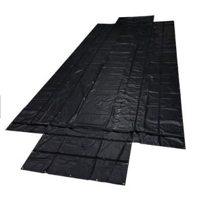 China 1000D * 1000D 18oz 8 Ft Drop Flatbed Truck Tarps Te koop