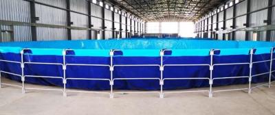 Chine 50000L Tissus en PVC pliable Réservoir d'élevage de poissons étang de poissons Réservoir en plastique étang de poissons extérieur à vendre