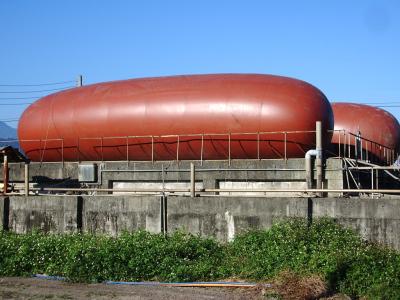 China 500 Tons 1.0mm Tarpaulin Methane Storage Tank Portable Storage Tank High Strength Material for sale