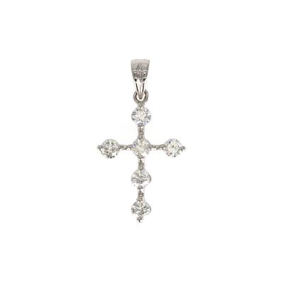 China Hotselling Customized Religious Diamond Ladies Cross Shape Pendant Jewelry For Opposite Sex for sale