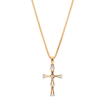 China Manufacturer 18K Gold Glitter Cross Fashion Religious Jesus Christian Mama Jewelry Pendant For Women for sale