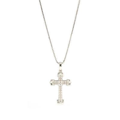 China Lavish Religious Quantity 18K Gold Order Cross Form Jesus Christian Grandpa Jewelery Pendant Religious Drop For Grandpa for sale