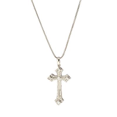 China Religious Product 18K Gold Enhancement Explosive Cross Shape Minimalist Jesus Christian Couples Accessories Pendant Drop For Couples for sale