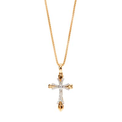 China Amazon Best Selling 18K Gold Glitter Crucifix Minimalist Religious Jesus Christian Boyfriend Accessories Pendant For Men for sale