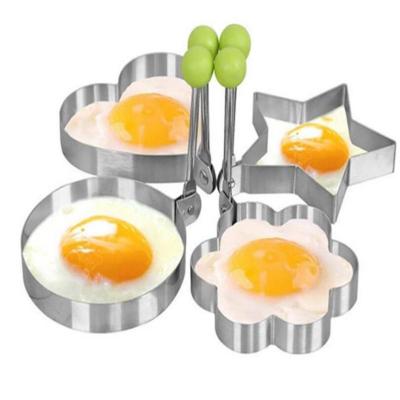 China Sustainable Stainless Steel Mold Kitchen Fried Egg Shaper Pancake Mold Cooking Tools Form Fry Egg Omelet Mold for sale