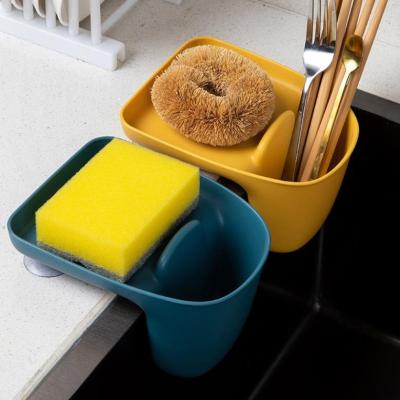 China Viable Kitchen Sink Drain Storage Basket Suction Cup Racks Storage Rags Chopsticks Debris Baskets Kitchen Supplies for sale