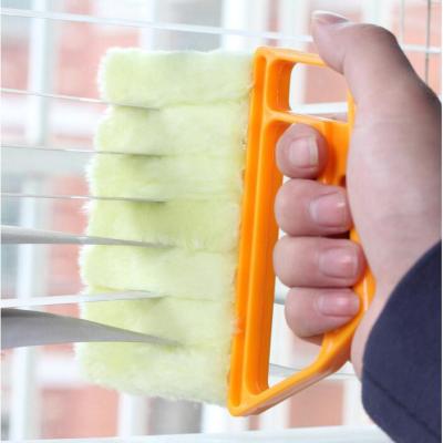 China Microfiber Window Cleaning Brush Air Conditioner Cloth Viable Home Cleaning Remover With Blade Washable Venetian Blind Cloth for sale