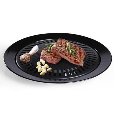 China Viable Stovetop Barbecue Grill Pan For Outdoor Kitchen Cooking BBQ Dish Non-Stick Smokeless Barbecue Accessories for sale