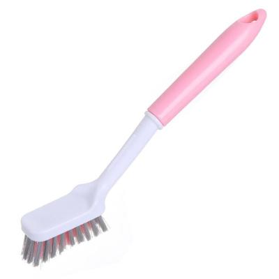 China Long Handle Two Color Hand Kitchen Pot Universal Brush Kitchen Handy Separable Hangable Dish Cleaning Brush for sale