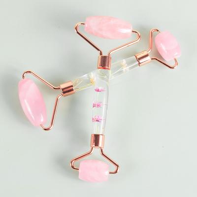 China Custom face health beauty product face massager mounted quartz roller for face jade stone roller for sale