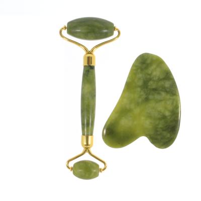 China Whitening Amazon 8 Years Supplier Hot Green Jade Roller For Face Facial Massager for sale