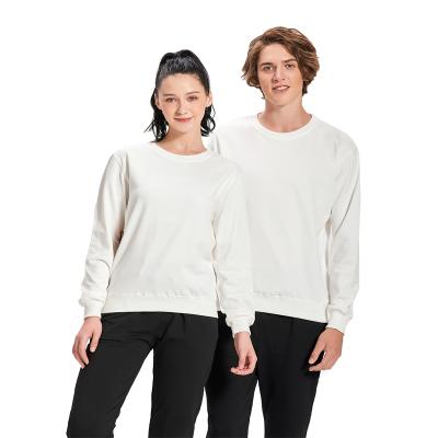 China Custom 300g Spandex Terry Cotton Plain Crewneck Logo Anti-Wrinkle Slim Sweater Custom Unisex Sweater for sale