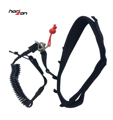 China Neoprene Padded Boarding Paddle Boarding Foil Sip Waist Leash Foil Board Leash for sale