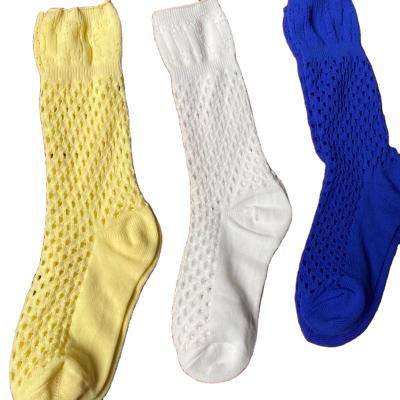 China Brand New High Quality Chinese Wholesale Prices Polyester/Cotton Mesh Long Hole Women's Socks Macarone Cotton,Japan and South Korea for sale