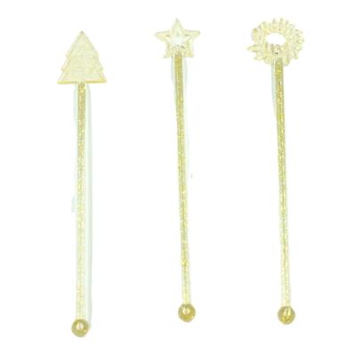 China Disposable Bar Tools Party Decoration PS Plastic Cocktail Stirrer Custom Cocktail Sticks for sale