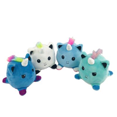 China High Quality Eco-Friendly Reversible Plush Toy Mini Unicorn Stuffed Emotion Toys Funny Cute for sale