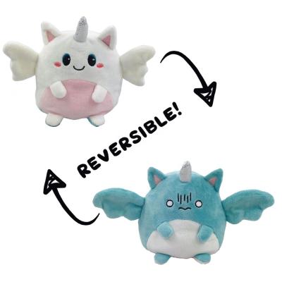 China Eco-Friendly Cute Embroidered Reversible Plush Unicorn Stuffed Toys With Angel Wings for sale