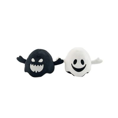 China New Gift Design Noctilucence Stuffed Decoration Halloween Evil Pumpkin Flip Reversible Plush Toy for sale