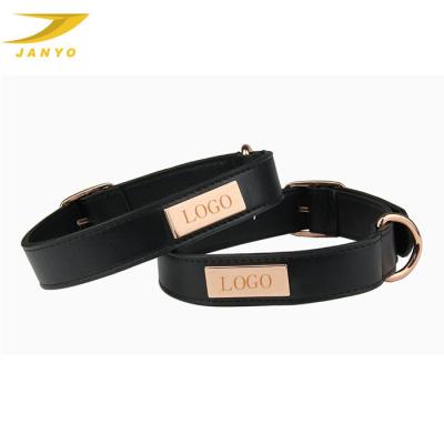 China Viable Custom Private Label High Quality Leather Dog Collar for sale