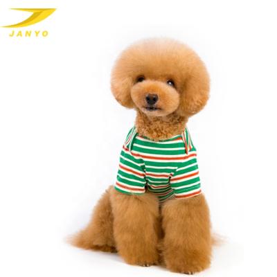 China Viable Striped Sailor Elastic Fibers Three Color Cotton Designer Dog Clothes for sale