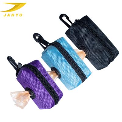 China Sustainable Wholesale Custom Eco Friendly Multifunction Nylon Carrier 3color Zipper Dog Waste Poop Bag for sale