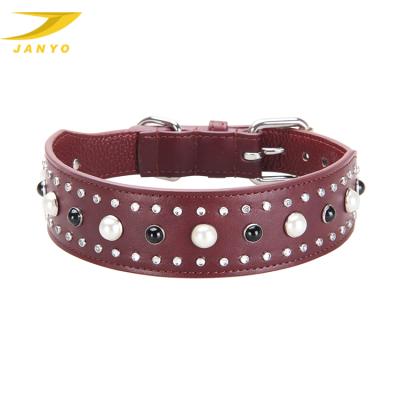 China Viable Popular New Designer Bling Beaded Dog Collar for sale