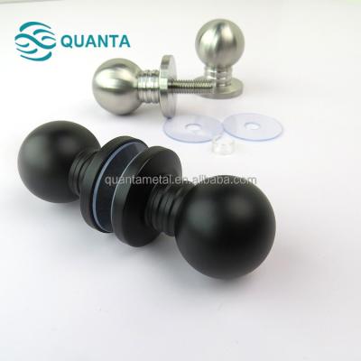 China New Modern Double Sided Shower Cubicle Glass Door Handle Knob Matte Black for sale