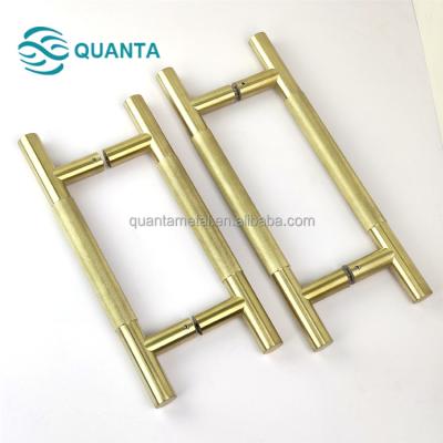 China Modern H Shape Glass Door Handle Stainless Steel Back To Back Pull Handle for sale