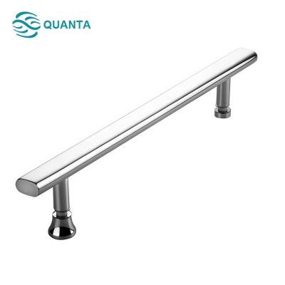 China Modern Oval Satin Finish Steel Tube Hardware Door Pull Handles for sale