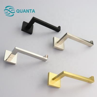 China Quanta Modern Metal Bathroom Hardware Stainless Steel Matt Black Toilet Paper Holder for sale