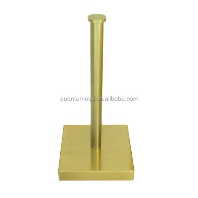 China Modern OEM sus 304 gold acceptable modern hand tissue kitchen roll free standing paper holder for sale