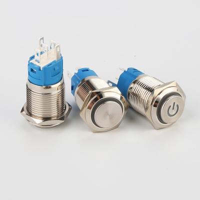 China Stainless Steel/Brass Nickel Plating Hot Selling Momentary Push Button Starter Momentary Light Switch For Sale for sale