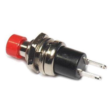 China Plastic Latching Action SPST Round Red Push Button Switch AC 125V 3A for sale