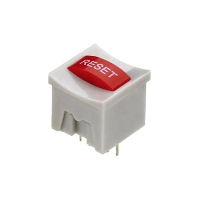 China KFC-14X14-A RESET 4 Pin Dot Silver White Base Red Button With Key Press Switch KFC-14X14-A for sale