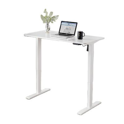 China Custom Two Position Table (Height) Adjustable Panel Particle Electric Height Adjustable Computer Desk With Single Motor for sale