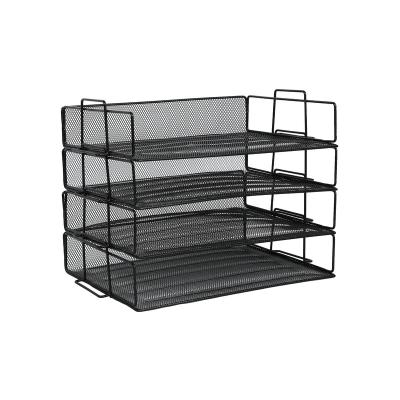 China Home Office/Office Organizer OEM ODM 3 Tier Metal Mesh Office Whole Tray Office File Folder Document Office Folder for sale