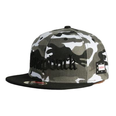 China Custom Camouflage Back High Quality Snapback Hip Hop Snapback Hat Snapback Hat With 3D Embroidery Logos for sale