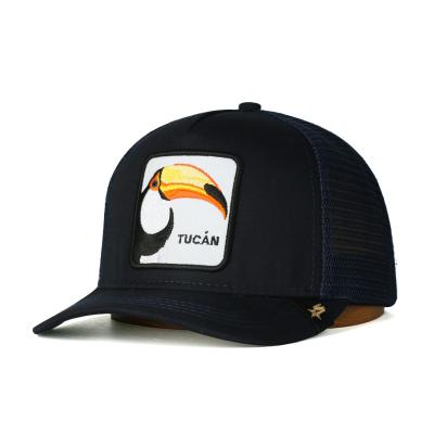 China New Fashinable JOINT OEM Mesh Caps 3D Customized Logo Embroidery Animal Patch Mesh Trucker Hat for sale