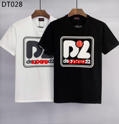 China 2023 short sleeve T-shirt d2 men's simple letter short sleeve retro printing Italian fashion trend cotton summer pure D2 top for sale