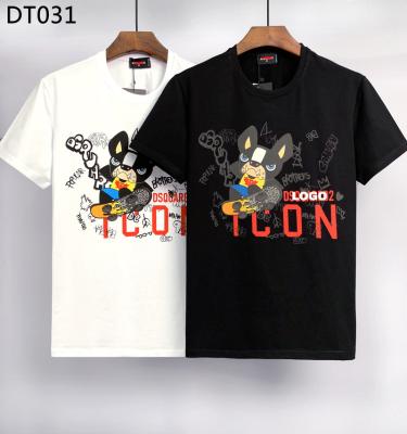 China 2023 European trend short sleeve T-shirt D2 men's simple printing short-sleeved Italian and American fashion pure cotton summer tops for sale