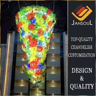 China Home colored bohemian hand blown glass style chihuly chandelier for sale