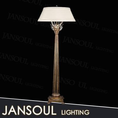 China Hot Selling Handmade Modern Chinese Indoor Arc Patriot Lighting Floor Lamp Chandelier With Fabric Lampshape For Hotel Room for sale